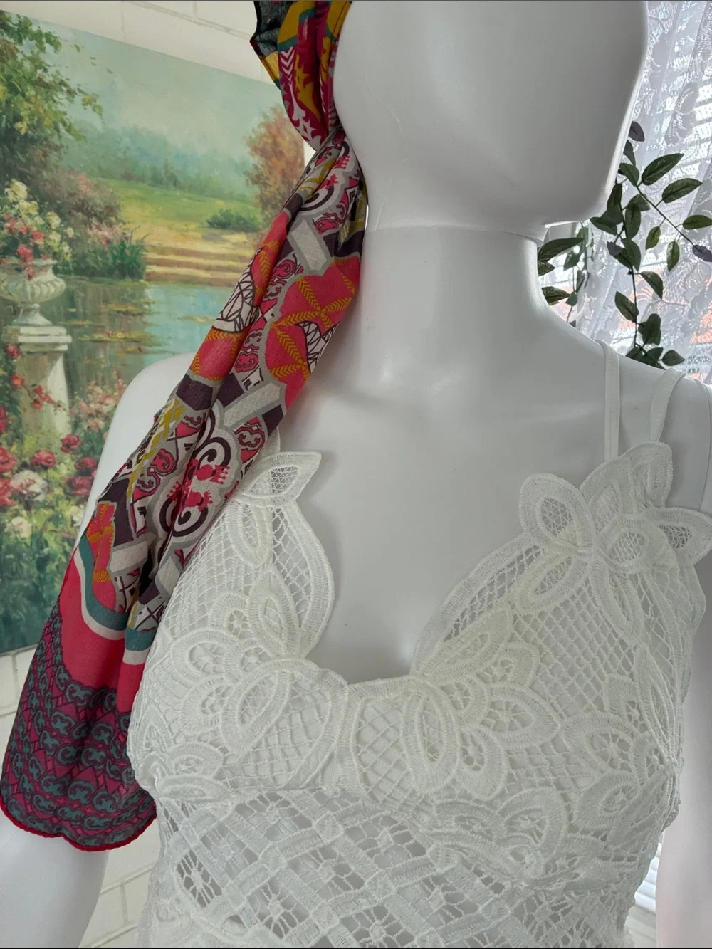 Rebellion White Lace Maxi Dress - Picture 2 of 6